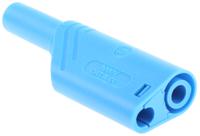 934099102 Hirschmann Test & Measurement Blue Male Banana Plug, 4 mm Connector, Screw Termination, Nickel Plating