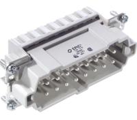 10400200 EPIC Heavy Duty Power Connector Insert, 16A, Male, H-BE Series, 16 Contacts