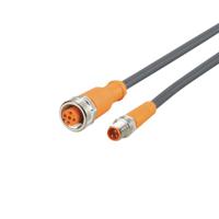 evc258 ifm electronic Male 1 way M8 to Female 1 way M12 Actuator/Sensor Cable, 2 m