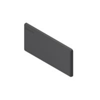 3842548757 Bosch Rexroth Black Polypropylene Rectangular End Cap, 45 x 90 mm Strut Profile, 10mm Groove