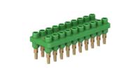 639358-25 Staubli Green Socket Banana Socket, 2mm Connector, Solder Termination, 10A, 30 → 60V, Gold Plating