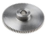 878-7893 RS PRO Steel 80 Teeth Spur Gear, 0.8 Module, 10mm Bore Diam, 64mm Pitch Diam, 22mm Hub Diam