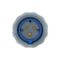 2cma166460r1000 Amphenol Industrial, 2CMA1 IP67, IP69 Blue 2P+E Industrial Power Plug, Rated At 16A, 250 V