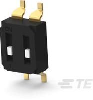 eds02sgrntu04q TE Connectivity 2 Way Surface Mount DIP Switch SPST, Recessed Actuator