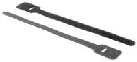 179-7165 RS PRO Cable Tie, Hook and Loop, 150mm x 17 mm, Black Nylon, Pk-10