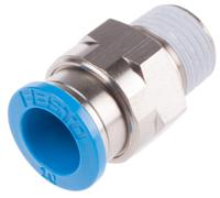 qs-14-10 Festo QS Series Straight Threaded Adaptor, R 1/4 Male to Push In 10 mm, Threaded-to-Tube Connection Style, 153007