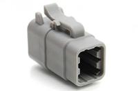 atm06-6s Amphenol Industrial, ATM Automotive Connector Plug Grey Cable Mount 6 Way, Crimp Termination ATM06-6S