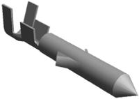 794017-1 TE Connectivity .062 Commercial Series Male Crimp Terminal, 24AWG Min, 18AWG Max
