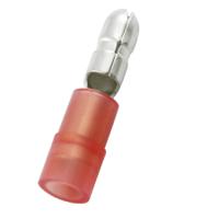 178-8389 RS PRO Insulated, Red Crimp Bullet Connector, 0.5mm² to 1.5mm², 22AWG to 16AWG, 4mm Bullet diameter Male