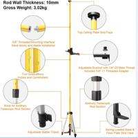 250-8679 RS PRO Telescopic Pole, For Use With Floor to Ceiling Support, 3.6m Height