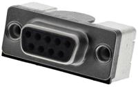 09551566612741 HARTING D-Sub Standard 9 Way Right Angle SMT D-sub Connector Socket, 2.76mm Pitch, with 4-40 UNC Threaded Inserts,