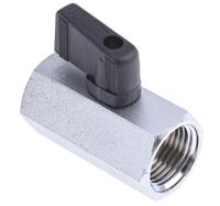 486-350 RS PRO Chrome Plated Brass Hydraulic Ball Valve G 1/2
