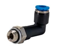 qsll-g18-6 Festo QS Series Elbow Threaded Adaptor, G 1/8 Male to Push In 6 mm, Threaded-to-Tube Connection Style, 186128