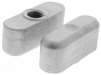 237-508 RS PRO Silver Wing Clamping Knob, M8, Threaded Hole