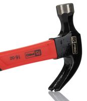 224-2251 RS PRO Carbon Steel Claw Hammer with Fibreglass Handle, 450g