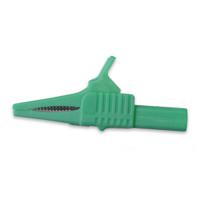 bu-65-5 Mueller Electric Crocodile Clip 4 mm Connection, Nickel-Plated Steel Contact, 30A, Green