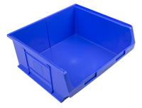 484-4185 RS PRO PP Storage Bin, 376mm x 419mm x 180mm, Blue