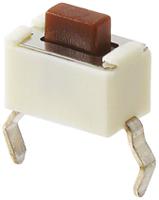 evqpe604t Panasonic Brown Push Plate Tactile Switch, SPST 50 mA @ 12 V dc 4.3mm