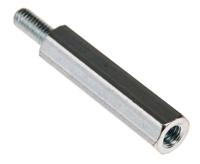 806-6590 RS PRO Standoff, M4 x M4 Thread, 30mm Body, Steel, Male/Female, 10mm Stud