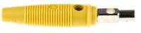 930726103 Hirschmann Test & Measurement Yellow Male Banana Plug, 4 mm Connector, Screw Termination, 16A, 60V dc, Nickel Plating