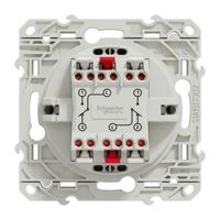 s530214 Schneider Electric Grey Rocker Switch, 2 Way, 2 Gang, Odace