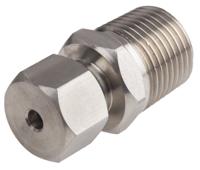 286-787 RS PRO 1/2 BSPT Compression Fitting for Use with Thermocouple or PRT Probe, 4.5mm Probe, RoHS Compliant Standard