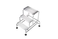 217-811 RS PRO 3 Tread Aluminium Steps 0.75m Platform Height, Aluminium