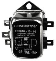fn2010-10-06 Schaffner, FN2010 10A 250 V ac/dc 0 → 400Hz, Chassis Mount EMI Filter, Fast-On, Single Phase