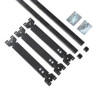 023374sfblk Toprax Black 4 Shelf Steel Long Span Shelving System, 2000mm x 1780mm, 400mm