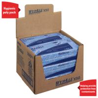 7441 WYPALL WypAll® X50 Critical Clean™  Blue Cloths for Surface Cleaning, Dry Use, Box of 50, 418 x 221mm, Repeat Use