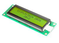 202g-bc-bw Displaytech 202G BC BW 202G Alphanumeric LCD Display, Yellow-Green on, 2 Rows by 16 Characters, Transflective