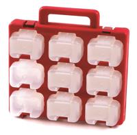 259-5123 RS PRO 18 Cell Red, White Plastic Compartment Box, 330mm x 330mm x 130mm