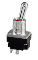 2mt1-6 Honeywell Toggle Switch, Panel Mount, (On)-Off, DPST, Solder Terminal, 28V dc