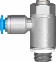grlz-18-qs-4-d Festo GRLZ Series Tube Flow Regulator, 4mm Tube Inlet Port x G 1/8 Outlet Port, 193157