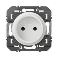 600334 Legrand 6003 White Plug Socket, 2 Poles, Indoor Use