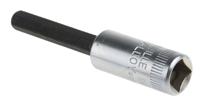 01050005 STAHLWILLE 1/4 in Drive Bit Socket, Hex Bit, 5mm, 55 mm Overall Length
