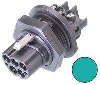 9605250536 Wieland RST20i5 Series Connector, 5-Pole, Male, 1-Way, Panel Mount, 20A, IP66, IP68, IP69