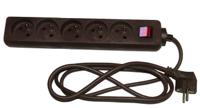 296-264 RS PRO 4m 5 Socket Type E - French Extension Lead, 250 V