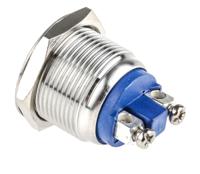 r19ffsstag EOZ Push Button Switch, Momentary, Panel Mount, 19.2mm Cutout, SPST, 48 V dc, 250V ac, IP65