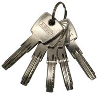 d6psn-4040-bk ABUS Brass Euro Cylinder Lock, 40/40 mm (40/40mm)