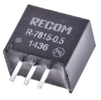 r-7815-05 Recom Switching Regulator, Through Hole, 15V dc Output Voltage, 18 → 32V dc Input Voltage, 500mA Output Current,