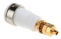 233020-29 Staubli White Female Banana Socket, 4 mm Connector, Solder Termination, 32A, 1000V, Gold Plating