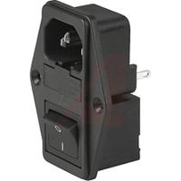 43046092 Schurter C14 Panel Mount IEC Connector Male, 10A, 250 V, Fuse Size 5 x 20mm