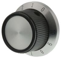 pkd70b1014 TE Connectivity 25.9mm Black Potentiometer Knob for 6.35mm Shaft Splined, PKD70B101/4