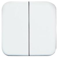 2505-214 Busch Jaeger - ABB White 2 Gang Light Switch Cover