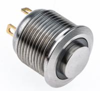 175-9513 RS PRO Illuminated Push Button Switch, Momentary, Panel Mount, 16mm Cutout, SPST, White LED, 36V dc, IP67