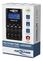 1001-0079-uk Ansmann Powerline 4.2 Pro Battery Charger For NiMH AA, AAA 4 Cell 400mA with EU, UK plug