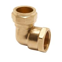 720038 Pegler Yorkshire Brass Compression Fitting, Elbow Coupler