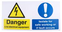 917-5425 RS PRO Electrical Hazard Warning Sign (English)