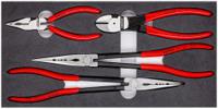 00-20-01-v16 Knipex 4-Piece Plier Set, Flat, Straight Tip, 335 mm Overall